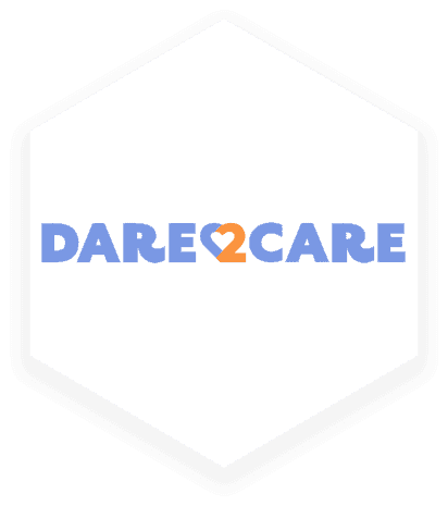 Dare2Care-Logo auf Hex