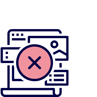 Icon with website and cross on it