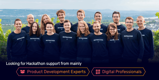 MEIN MUTIGER WEG mood image and hackathon professions
