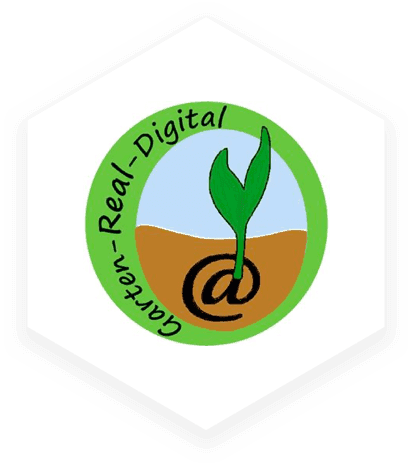 Garten-Real-Digital-Logo auf einem Feld