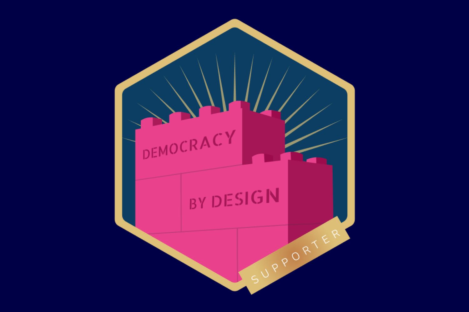 Democracy by Design supporter badge Democracy by Design supporter badge