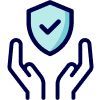 Hands and shield
